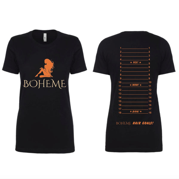 Boheme Hair Length Check T-Shirt